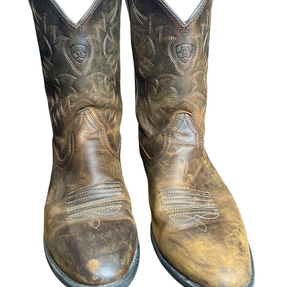 Ariat Distressed Brown Leather Cowboy Boots